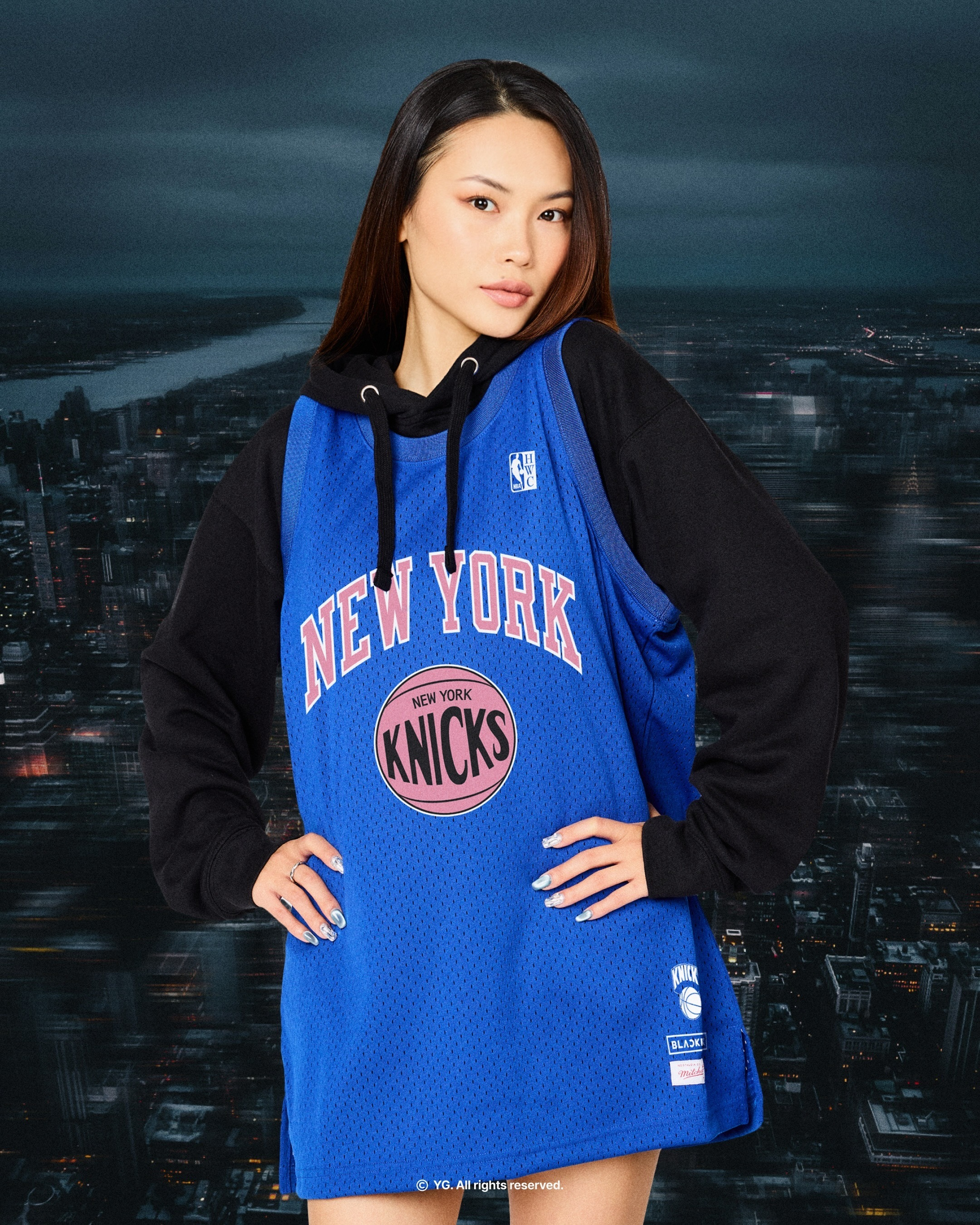 BLACKPINK ベロアジップアップフーディー　ネイビー　Mサイズ 大阪販売中 BLACKPINK ベロアジップアップフーディー（NAVY） 【公式通販】